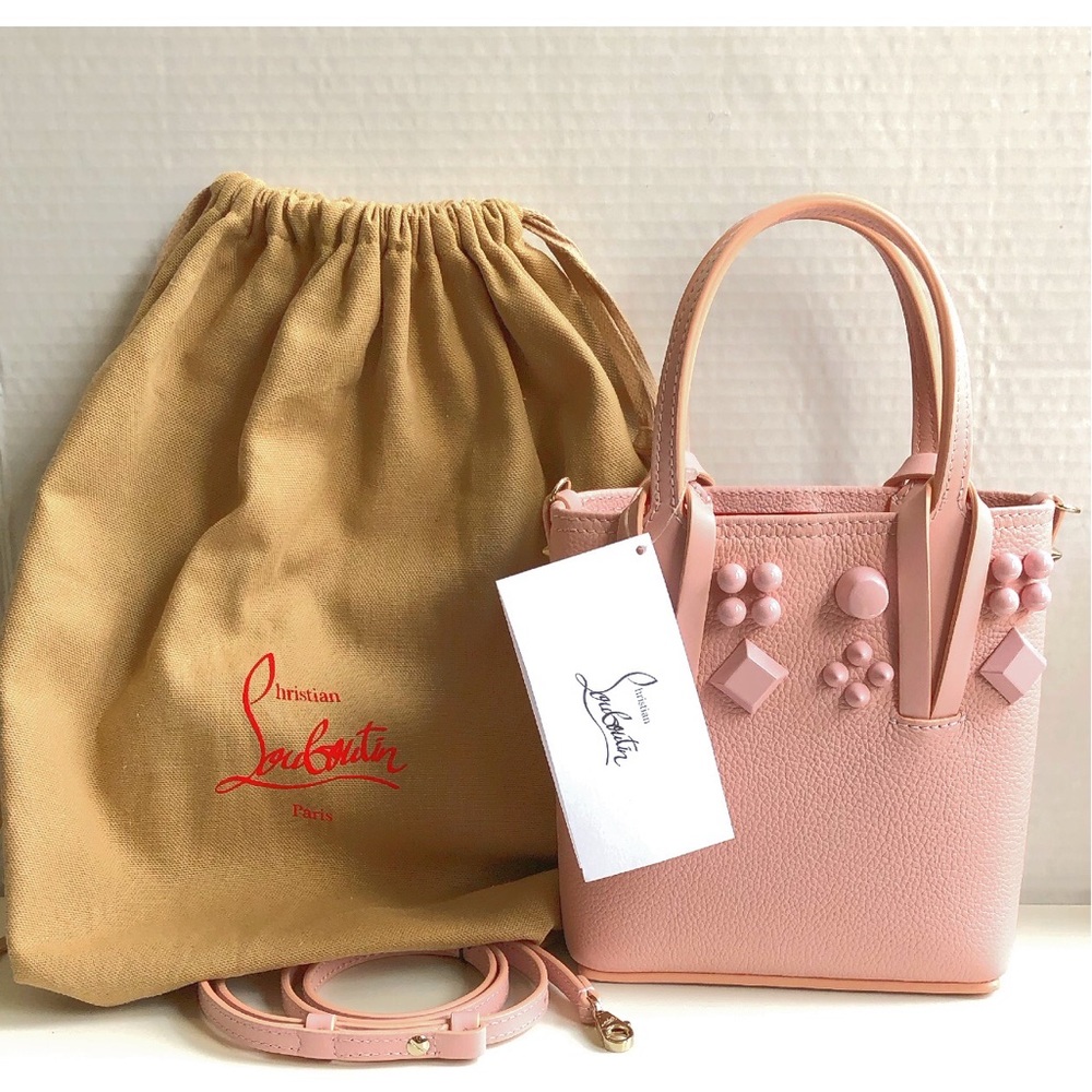 NEW Christian Louboutin Mini Cabata Calf Leather Empire Courounes Bag NWT